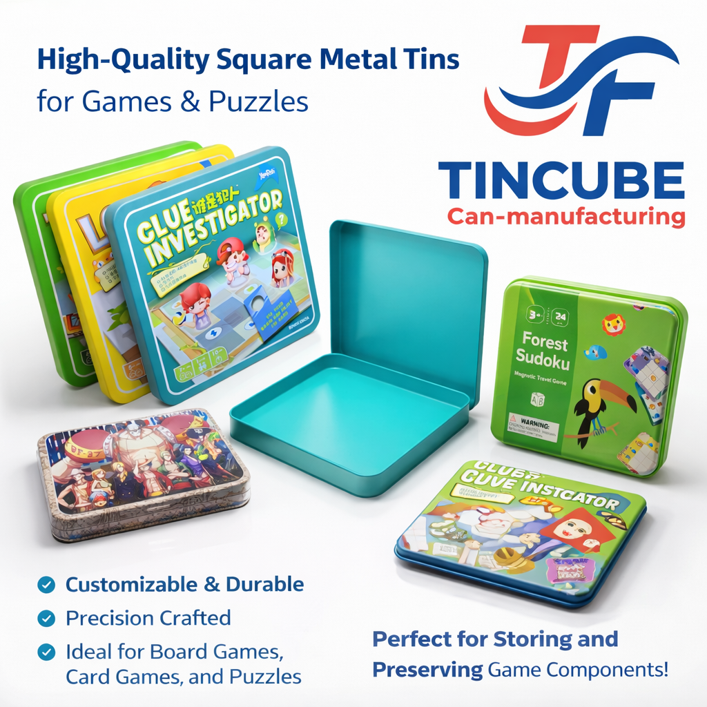 Custom slide tin for candy, mints, and confectionery — CMYK full print
