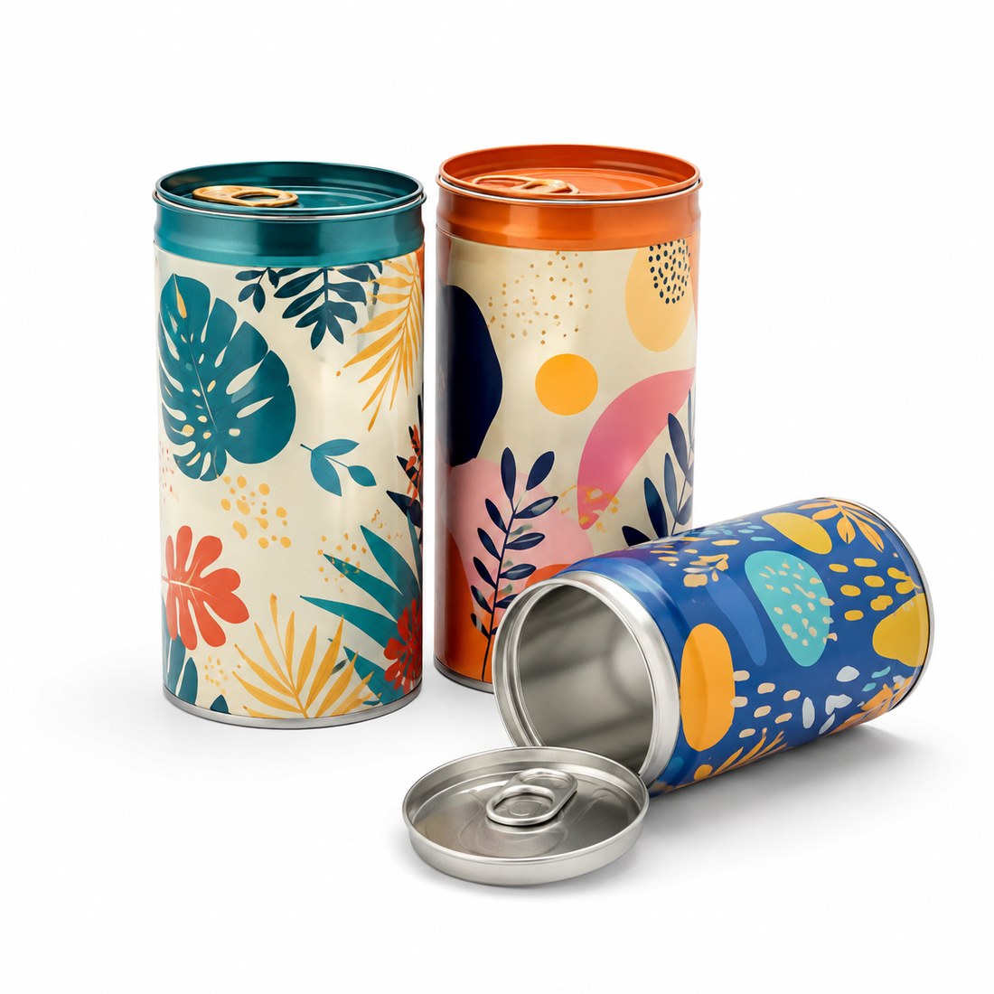 Creative printed tin can packaging